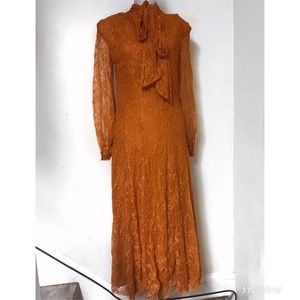 zara lace dress with bow